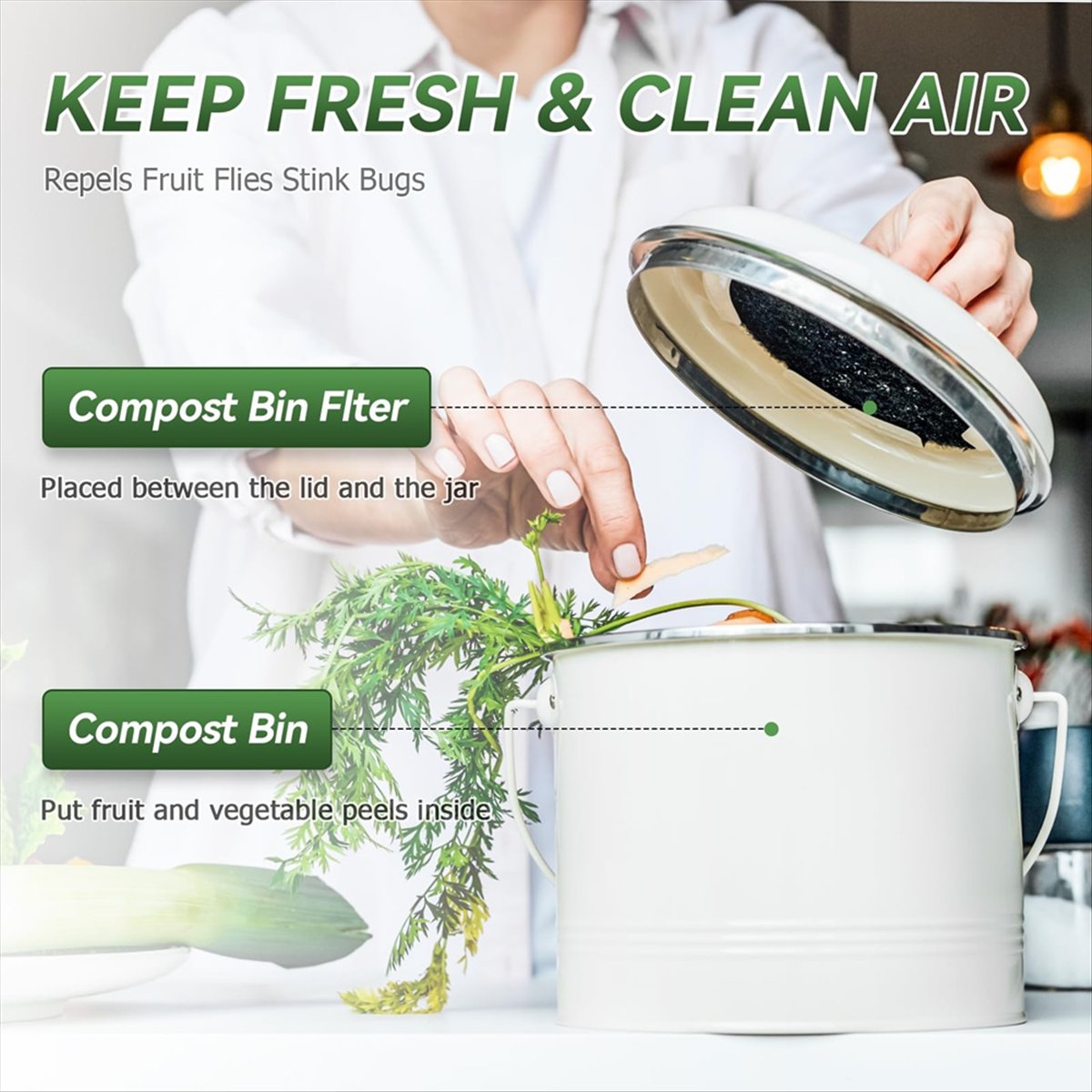 A92G 새로운 퇴비통 필터, 6.7인치 주방 퇴비통용 - Compost Bin Countertop 리뷰 및 가격